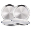 Stainless Steel Matte Finish Dinnerware Quarter Plate, 7 Round