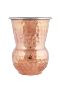 Hammered Copper Stainless Steel Tall Lassi Glass or Tumbler, 750 ML, Double Wall