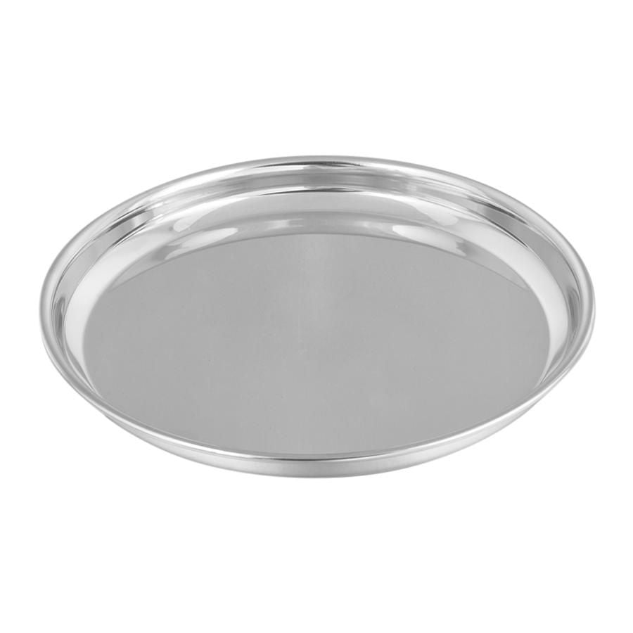 Stainless Steel Round Dinner / Lunch Thali, Heavy Duty, Beading Border, 14