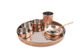 Copper Thali Dinner Set, Stainless Steel Interior, Premium Thali Set, 12, Set of 7 Pieces