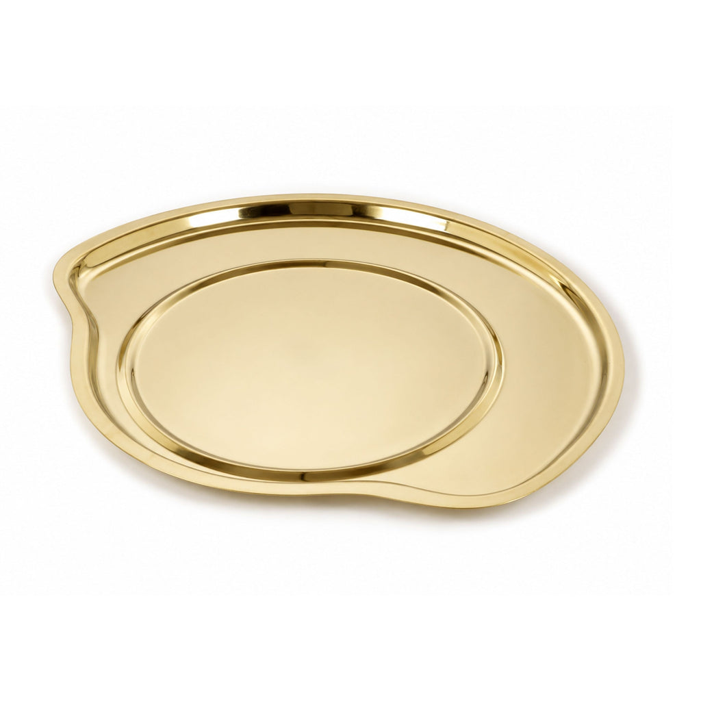 Stainless Steel PVD Gold Finish Maharaja Thali Set, 10 Piece — 17 Thali, 7 Bowls, Glass & Dessert Plate