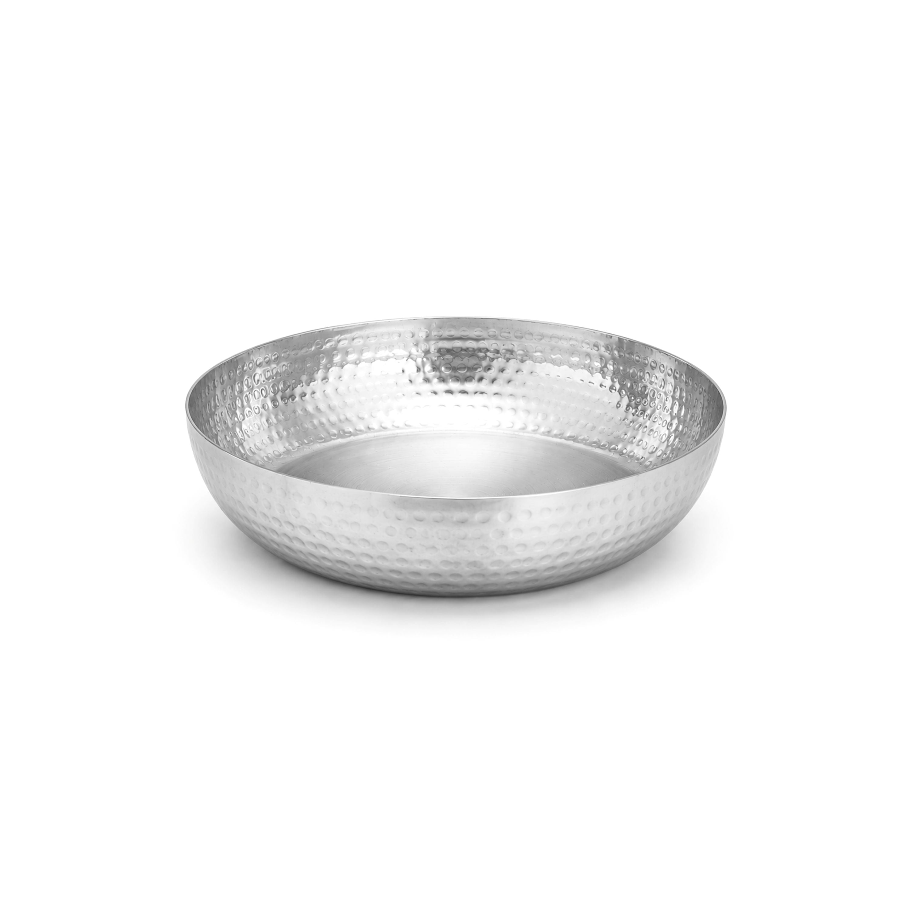 Stainless Steel Half Hammered Matt Finish Mini Halwa Plate / Bowl, 3.5 Dia, 100 ml