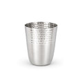 Stainless Steel Half Hammered Matt Finish Water Glass, 300 ML, Handcrafted