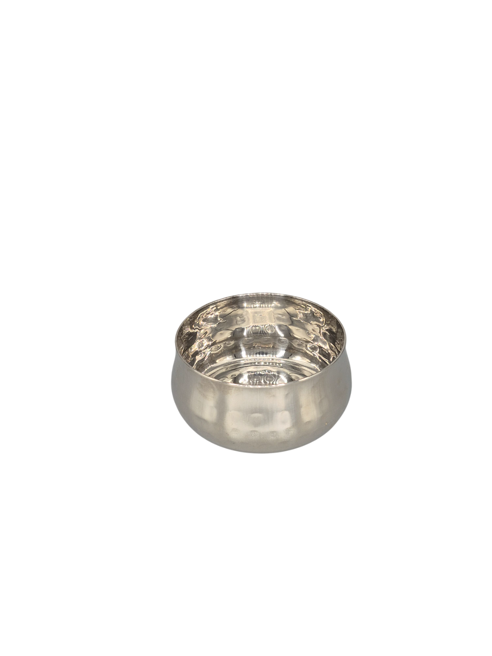Stainless Steel Hammered Curved Chutney Katori Bowl, 60 ML
