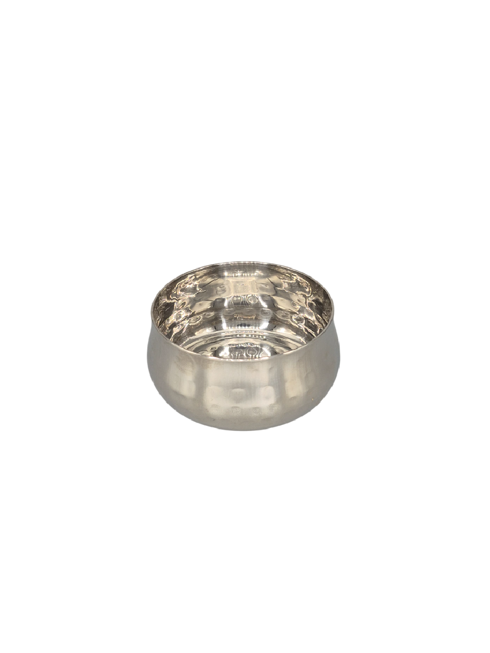 Hand Beaten Stainless Steel Curved Katori Bowl for Serving, 150 ML, 3
