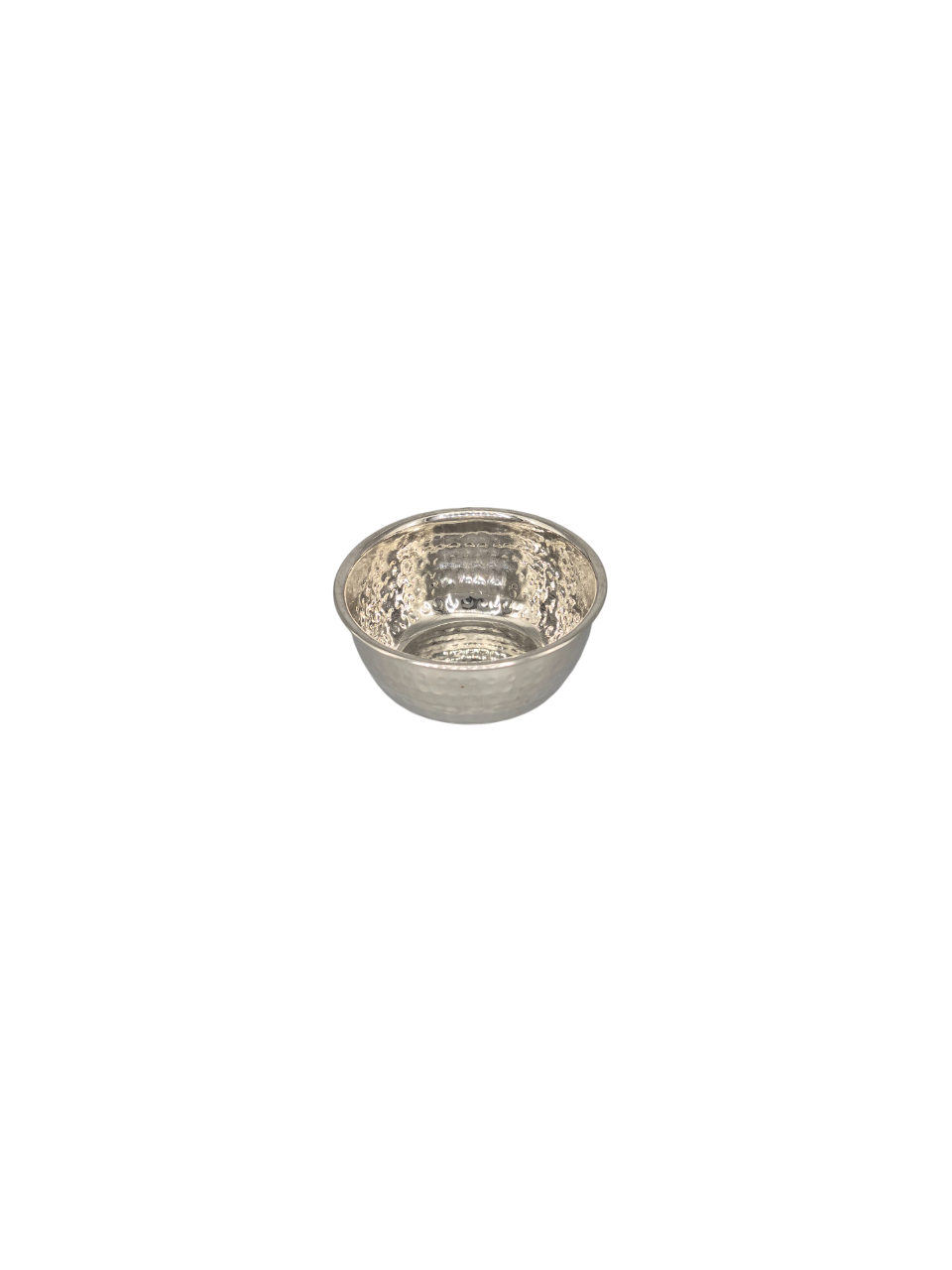 Stainless Steel Hammered Round Beading Bowl / Katori, 150 ML, 3.5