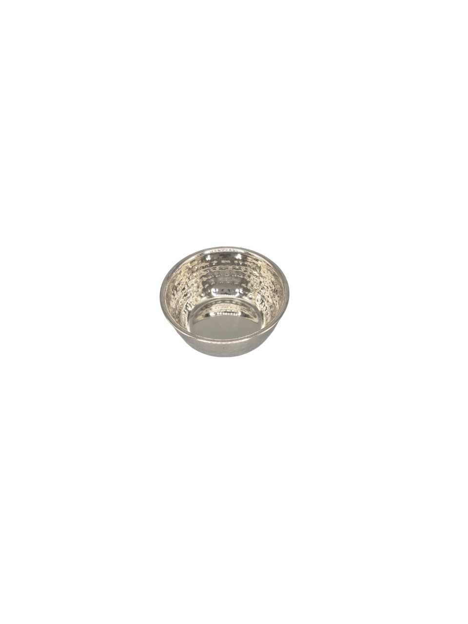 Stainless Steel Hammered Round Beading Bowl / Katori, 150 ML, 3.5