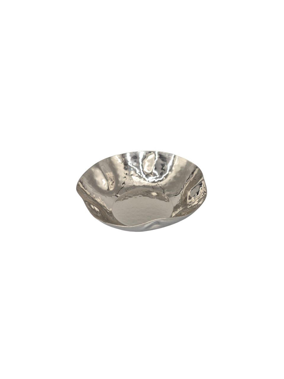Stainless Steel Curve Nut Bowl, for Serving Purpose, Hammered Dinnerware, 6.75, 500 ML