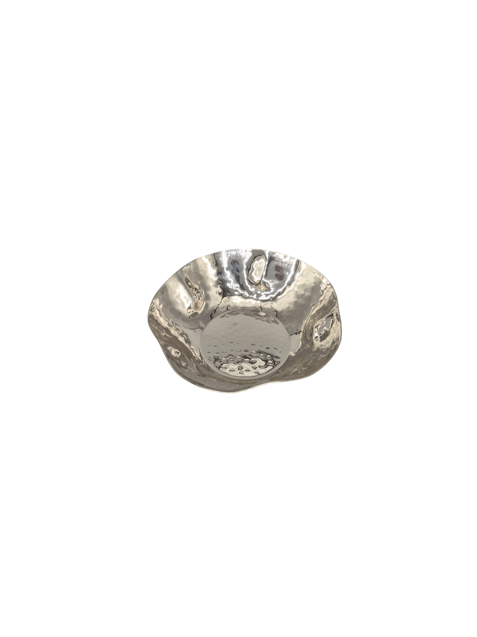 Stainless Steel Curve Nut Bowl, for Serving Purpose, Hammered Dinnerware, 6.75, 500 ML