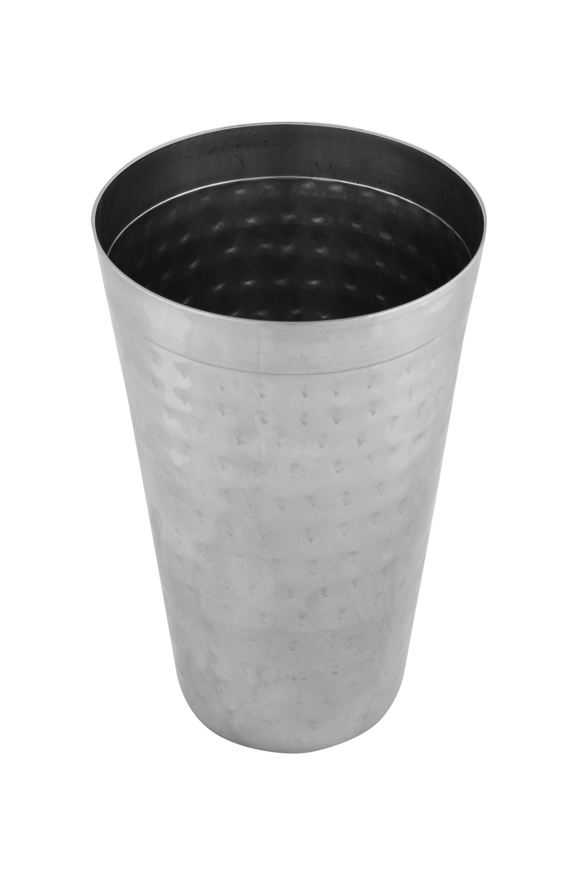 Stainless Steel Hammered Tall Lassi Glass Tumbler, 700 ML, 6, Traditional Lassi Glass