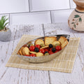 Bol ou plat en forme de bateau martelé en acier inoxydable, service de table, vaisselle, 7,5