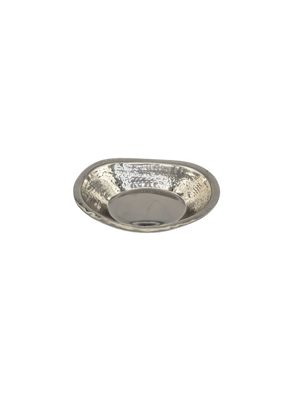Stainless Steel Hammered Oval Mini Basket, 5.25, Serveware