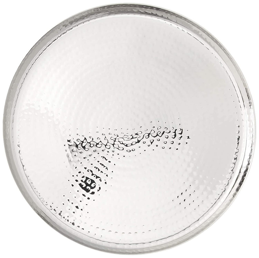Stainless Steel Hammered Round Thali, 13 Diameter, Premium Dinnerware