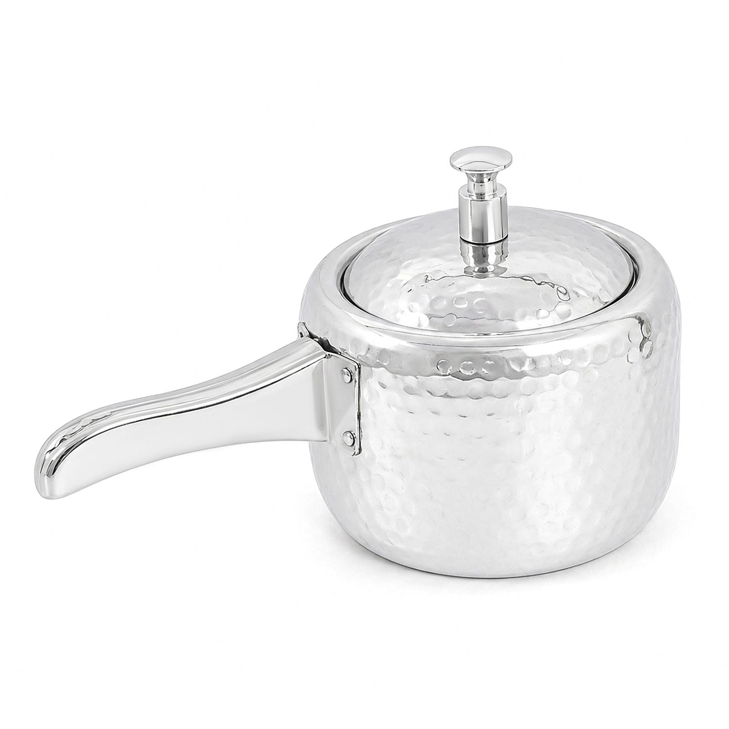 Stainless Steel Hammered Serving Cooker with Lid, 700ml