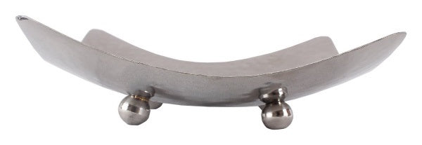 Stainless Steel Hammered Square Snack Tray or Platter with Legs, 8 x 8