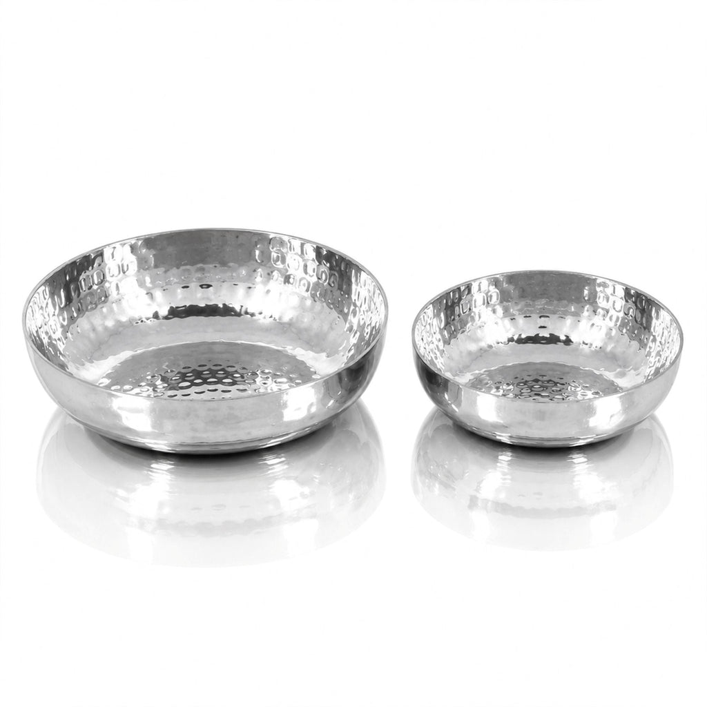 Hammered Round Appetizer Bowl or Apple Plate, Stainless Steel, 350 ML, 5.5