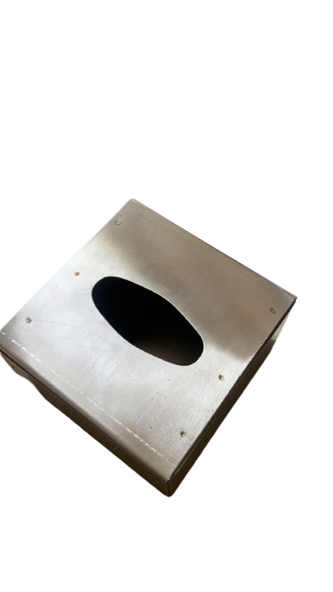 Stainless Steel Matt Finish Square Pop-Up Tissue Box or Dispenser, 4.5 x 4.5