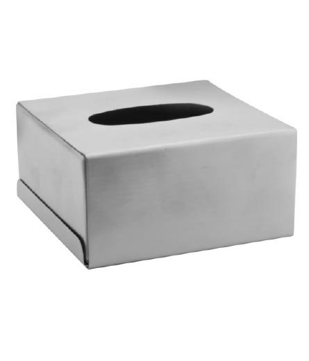 Stainless Steel Matt Finish Square Pop-Up Tissue Box or Dispenser, 4.5 x 4.5