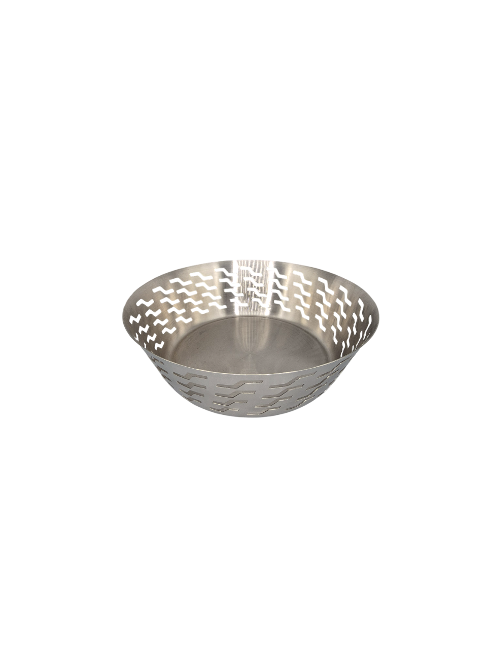 Stainless Steel Round Perforated Bread Basket, Matt Finish, 11.75