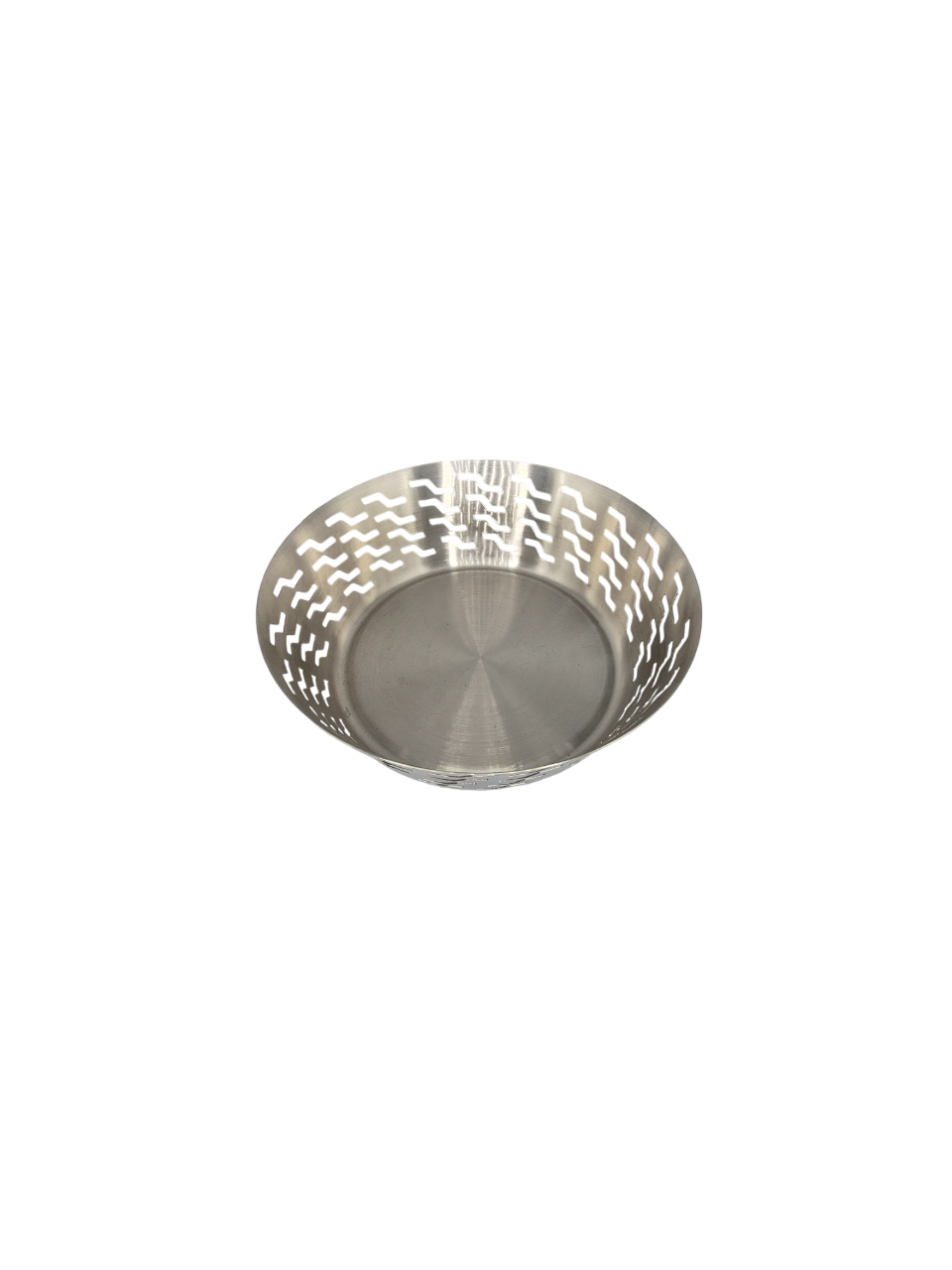 Stainless Steel Round Perforated Bread Basket, Matt Finish, 11.75