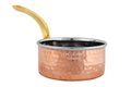 Double Wall Copper Stainless Steel Hammered Serving Sauce pan, #3, 6, 750 ML, Brass Handle