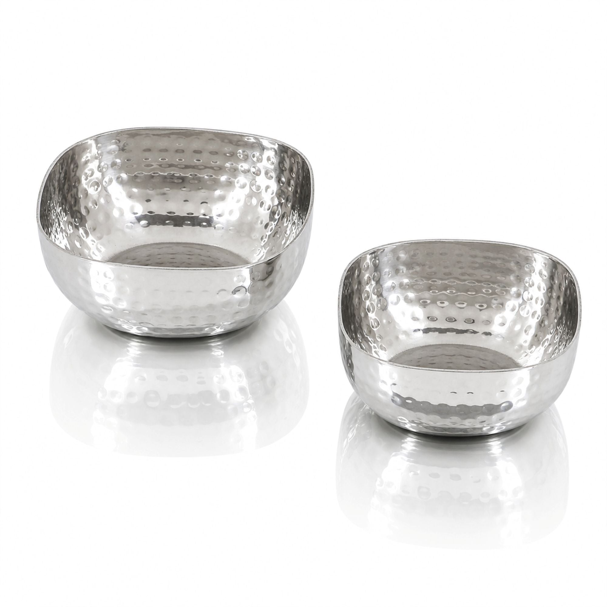 Stainless Steel Hammered Mini Square Vati / Bowl, 100 ML