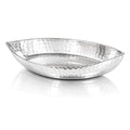 Boat Shape Mini Serving Bowl, Hammered Finish, 5, Stainless Steel