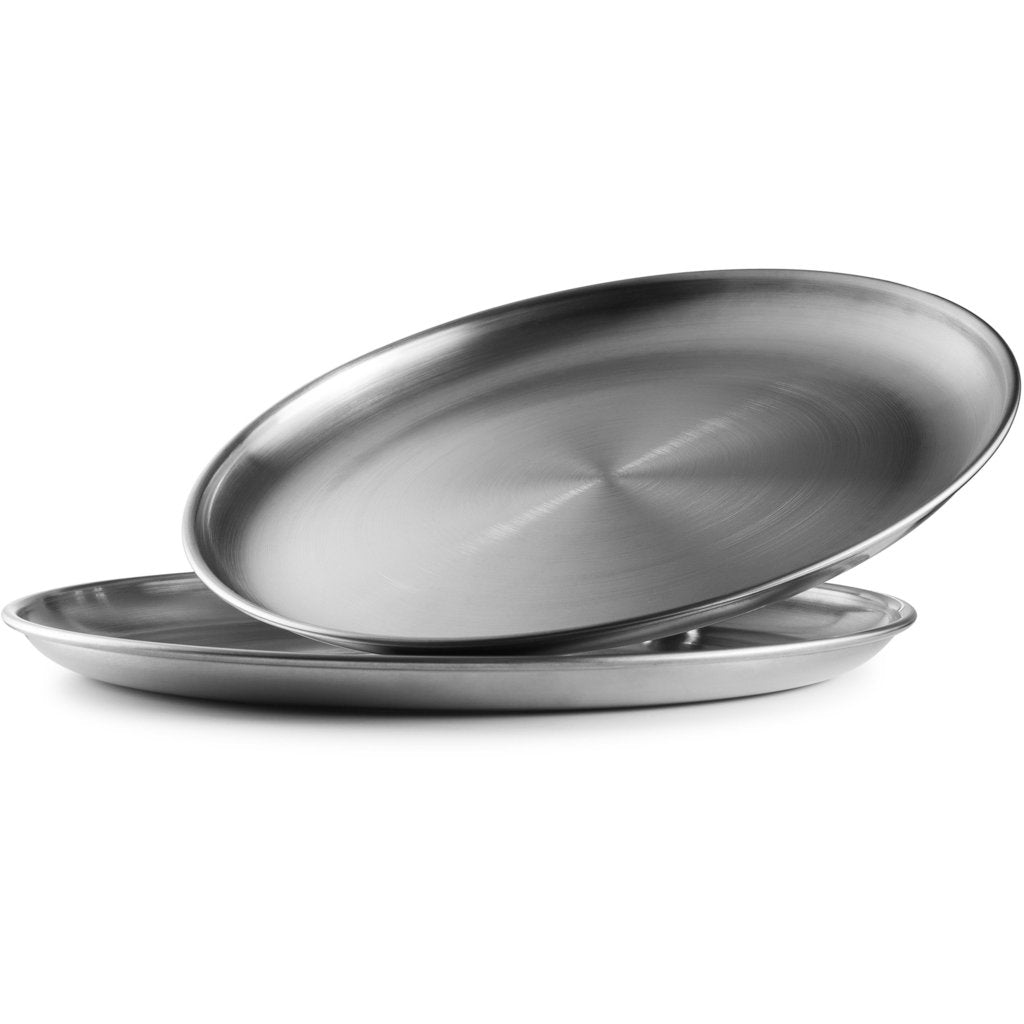 Stainless Steel Matte Finish Round Dinner Plate, 12 Diameter