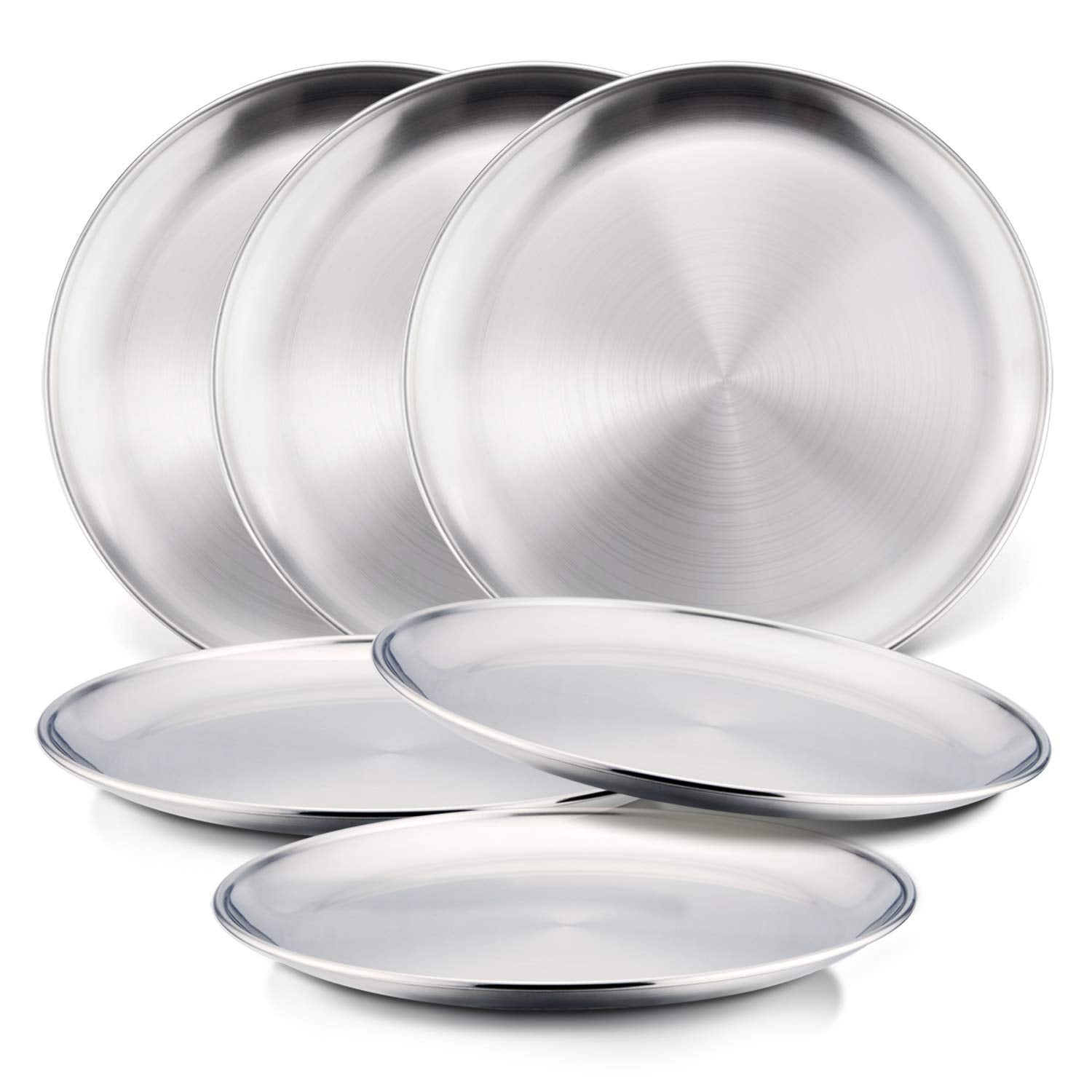 Stainless Steel Matt Finish Dinner Plate or Platter, 11 Round